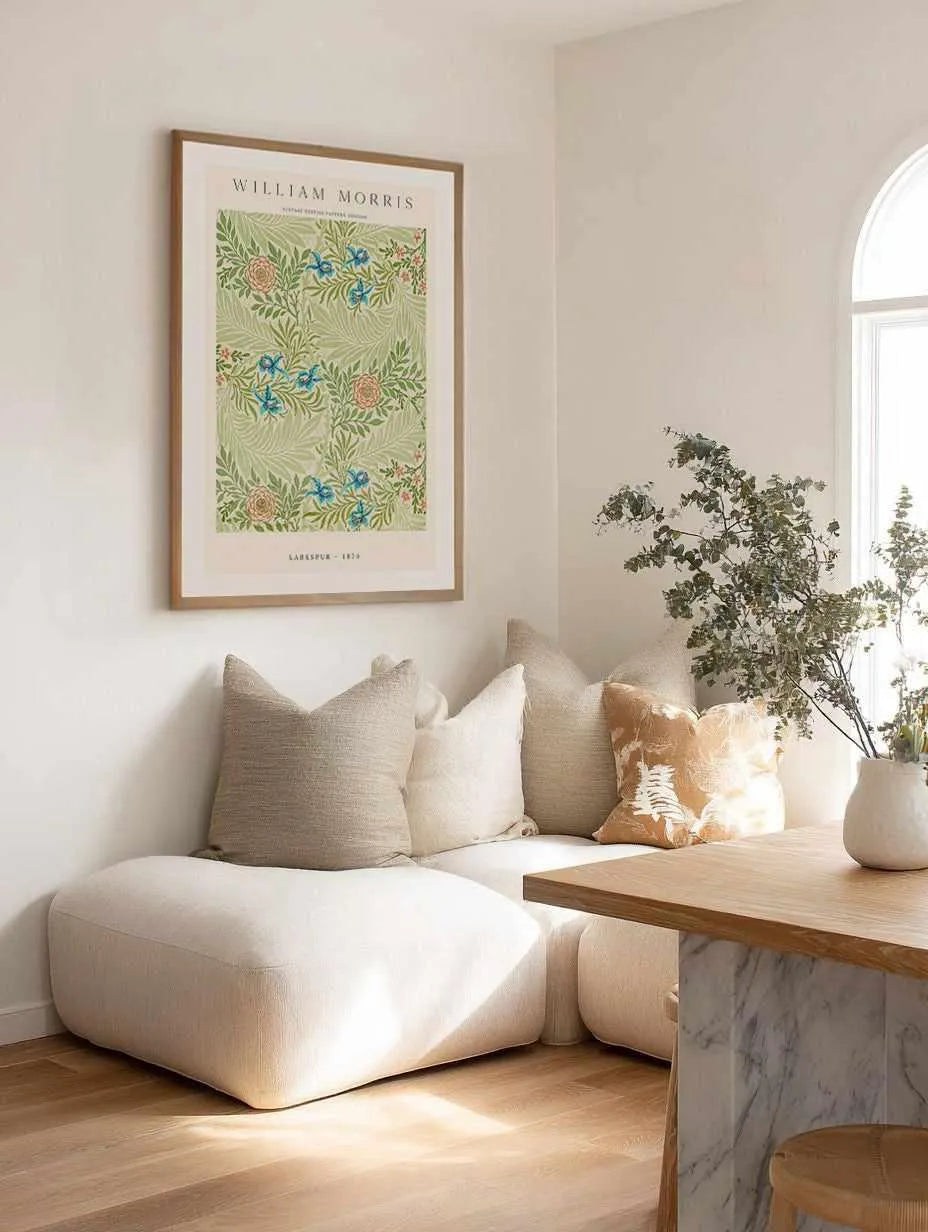 Larkspur by William Morris Art Print from Olive et Oriel where you can shop wallpaper and artworks online