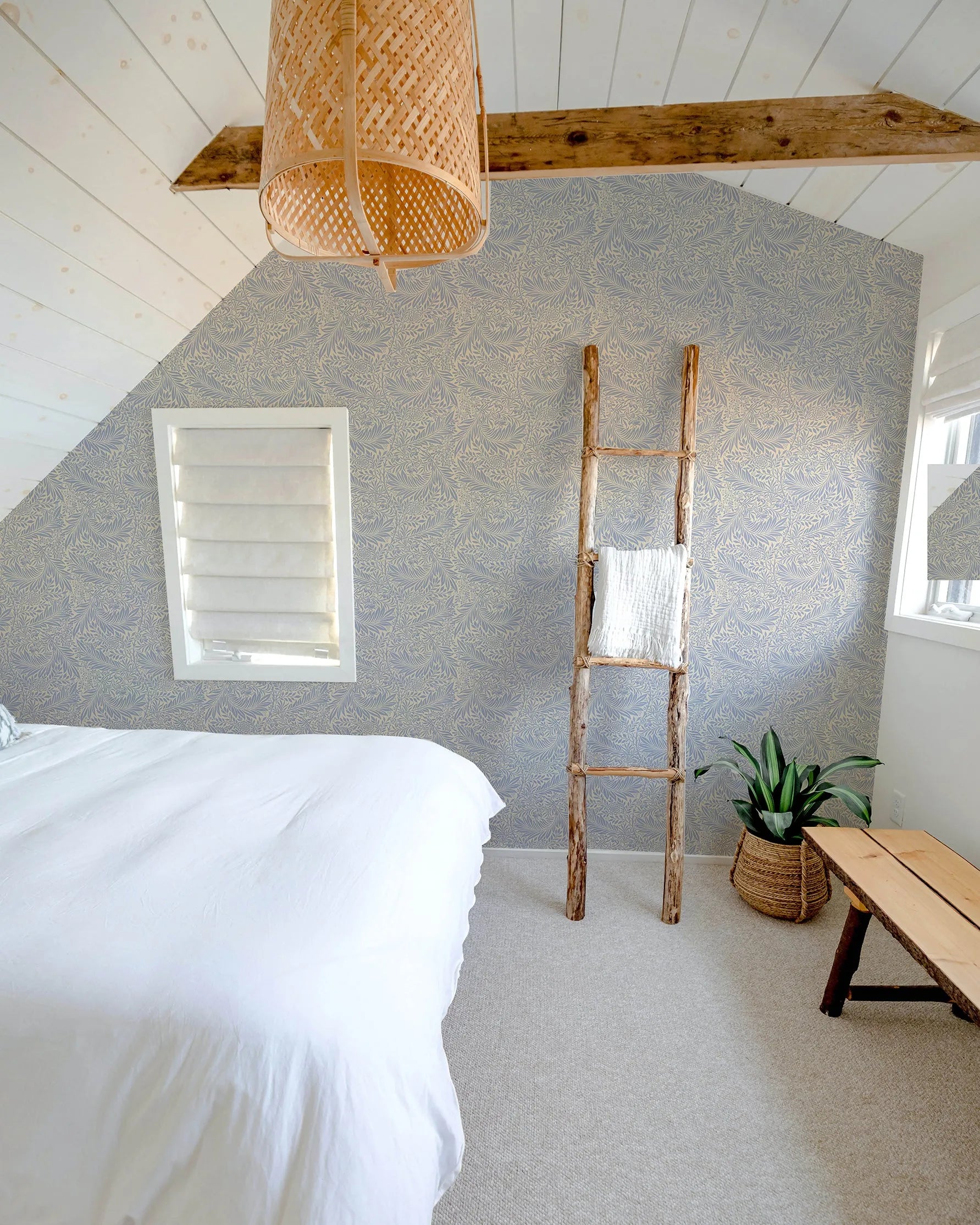 Larkspur in Light Blue by William Morris Wallpaper from Olive et Oriel where you can shop wallpaper and artworks online