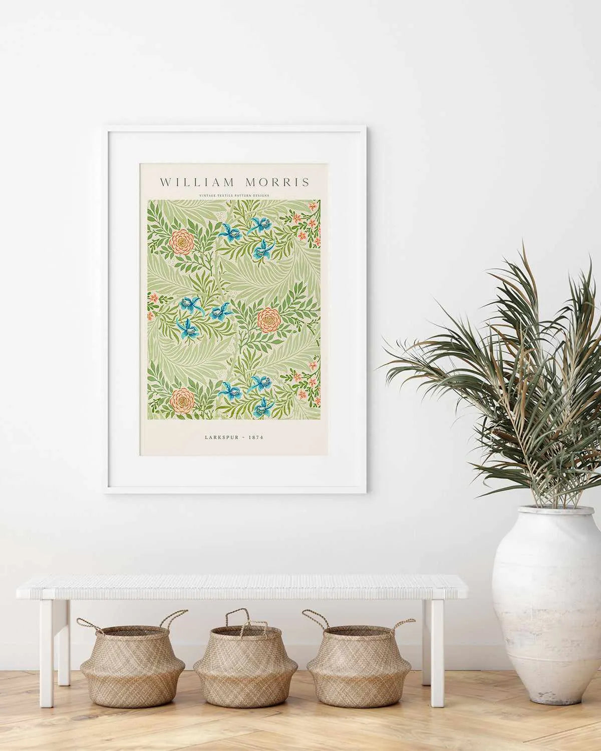 Larkspur by William Morris Art Print from Olive et Oriel where you can shop wallpaper and artworks online