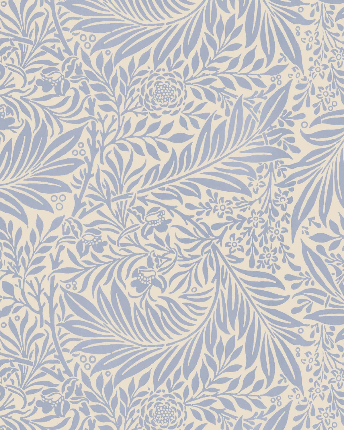 Larkspur in Light Blue by William Morris Wallpaper from Olive et Oriel where you can shop wallpaper and artworks online