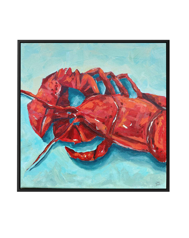 Larry Lobster by Jess Martin | Framed Canvas Art Print