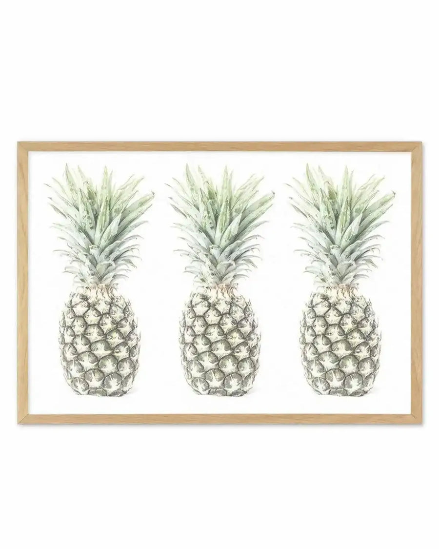 Las Pineapples Art Print art print, framed