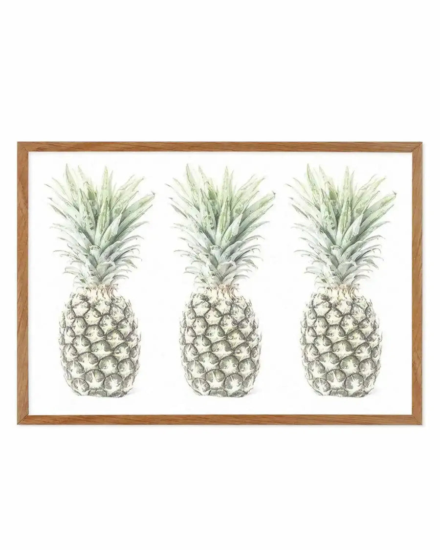 Las Pineapples Art Print art print, framed