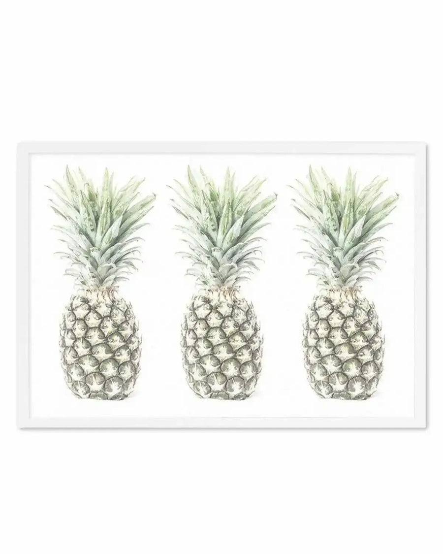 Las Pineapples Art Print art print, framed
