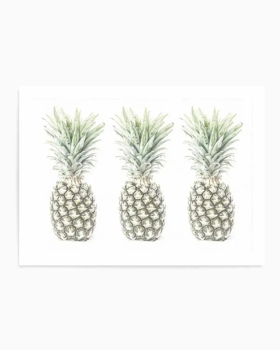 Las Pineapples Art Print art print, framed