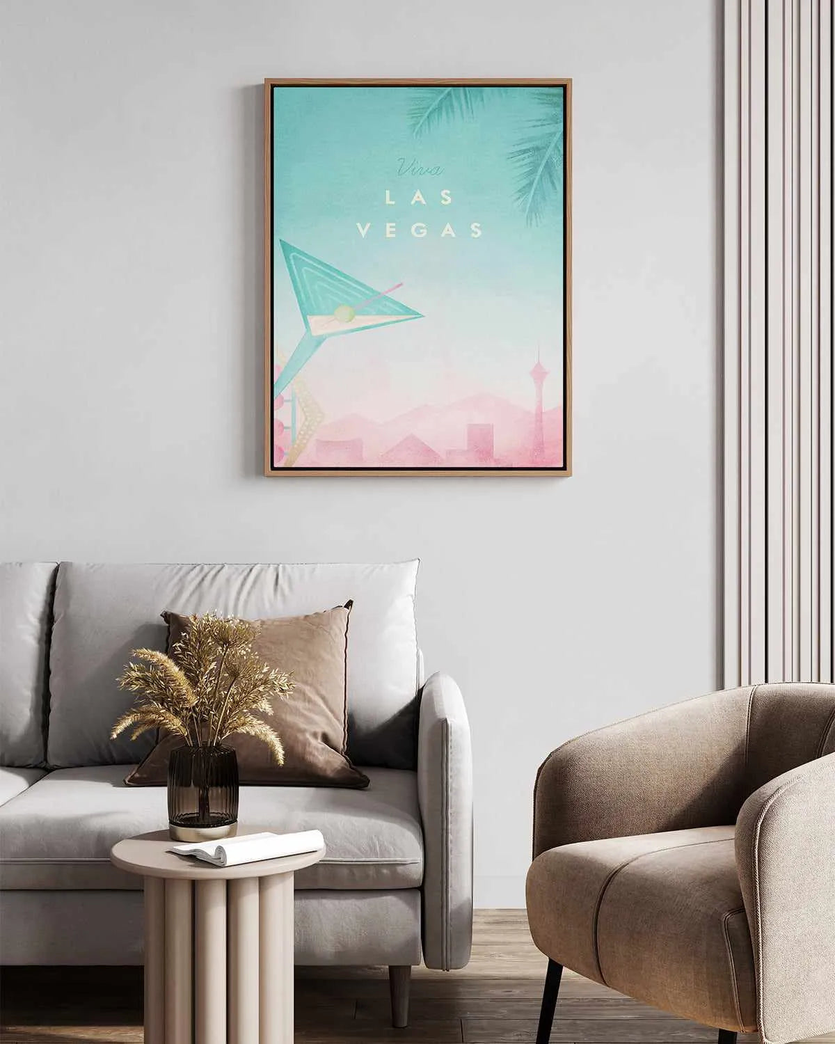 Las Vegas by Henry Rivers | Framed Canvas Art Print from Olive et Oriel where you can shop wallpaper and artworks online