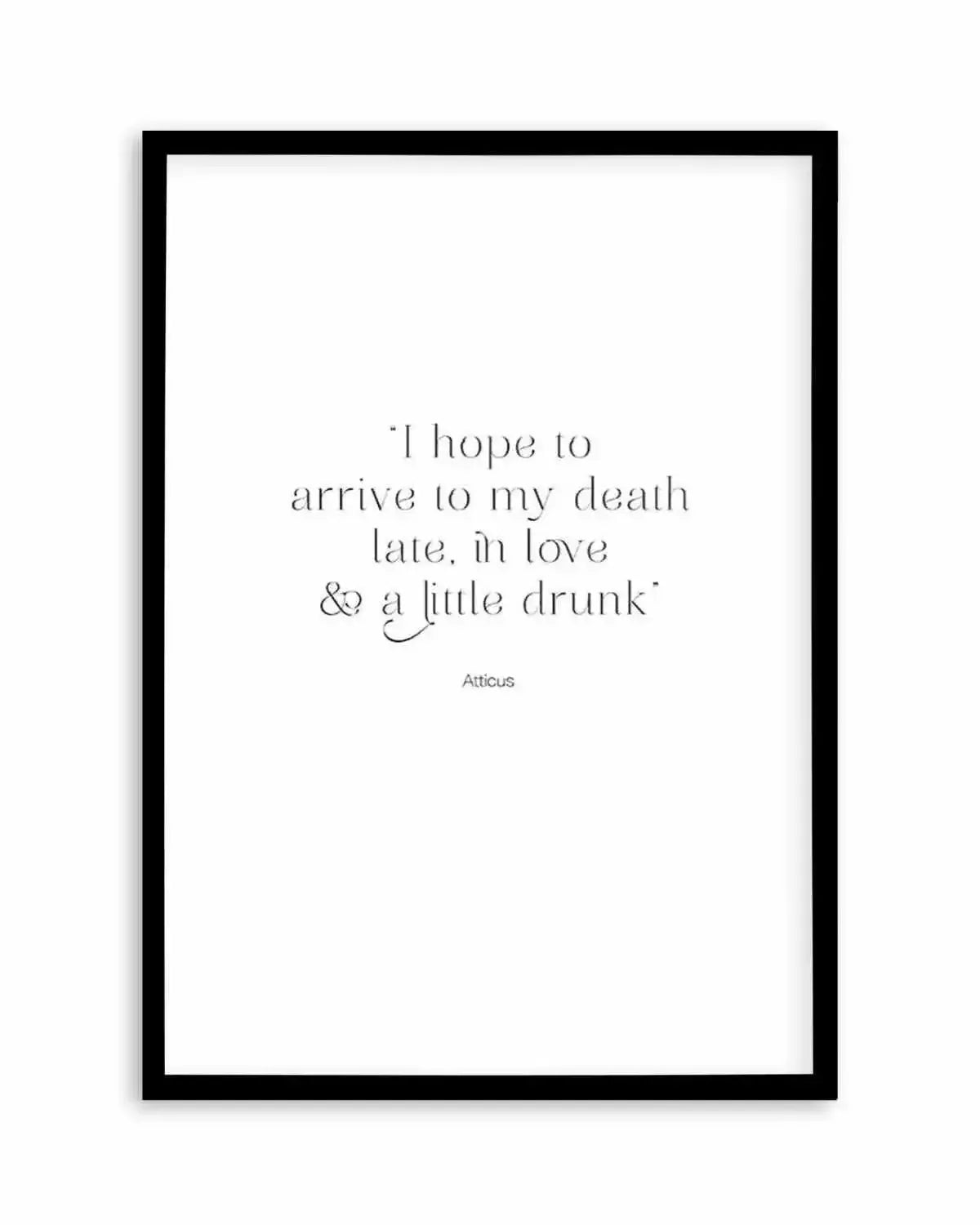 Late, In Love & A Little Drunk Art Print from Olive et Oriel where you can shop wallpaper and artworks online