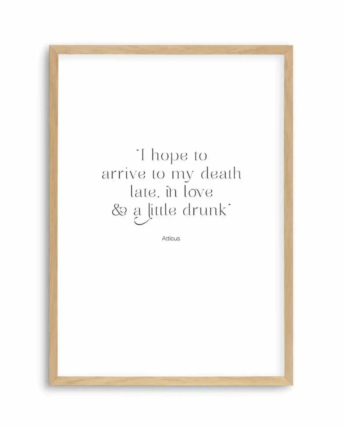 Late, In Love & A Little Drunk Art Print from Olive et Oriel where you can shop wallpaper and artworks online