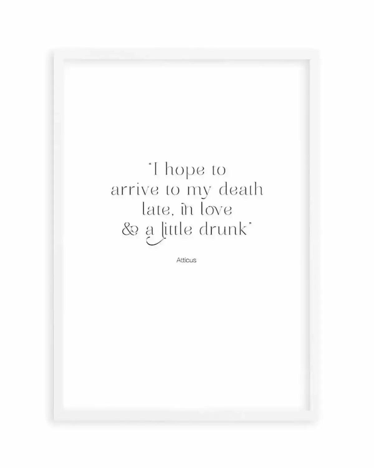 Late, In Love & A Little Drunk Art Print from Olive et Oriel where you can shop wallpaper and artworks online