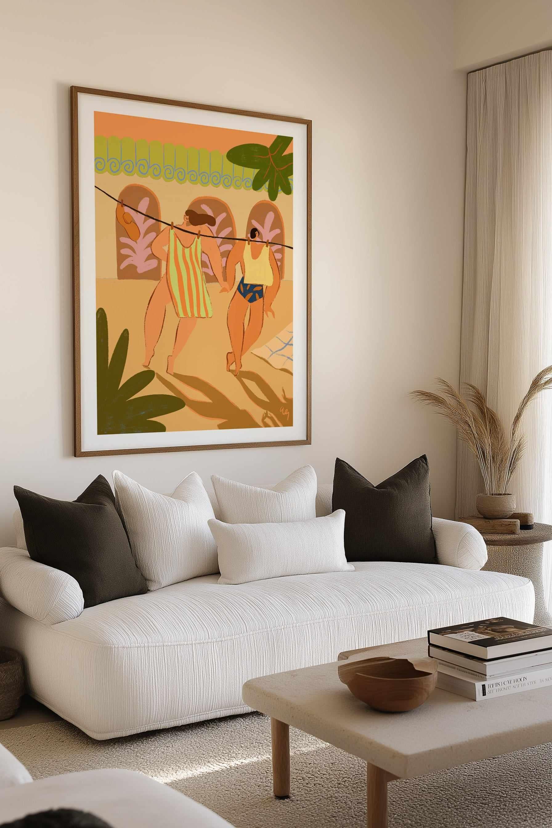 Laundry Day by Arty Guava | Art Print from Olive et Oriel where you can shop wallpaper and artworks online