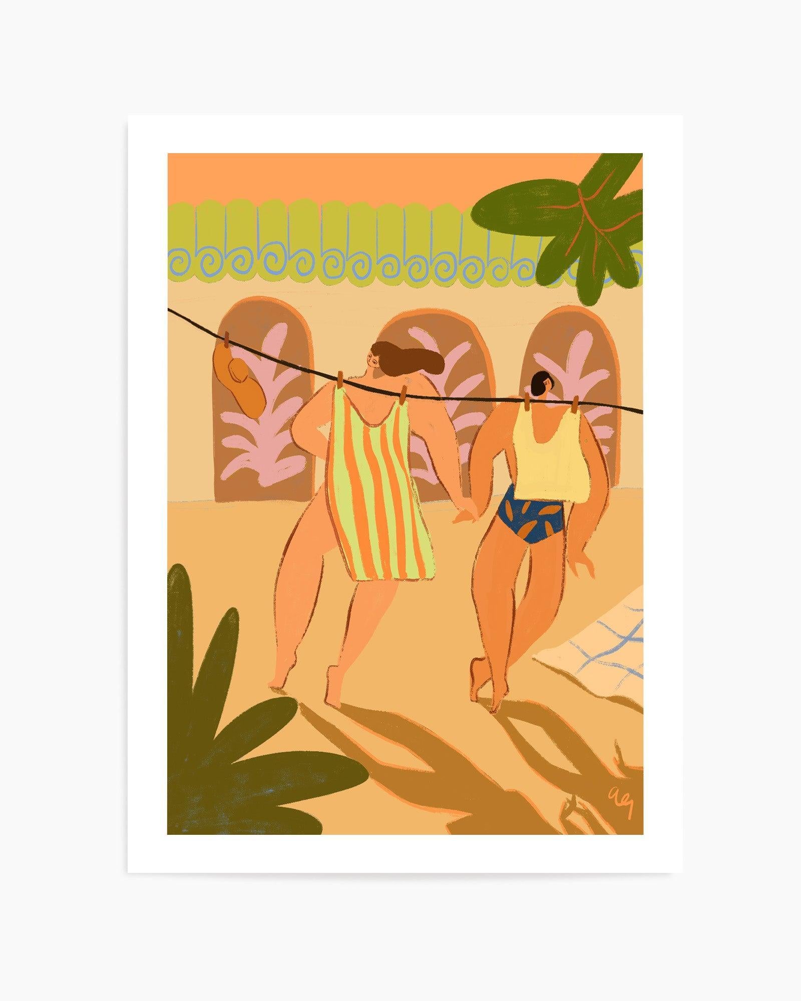 Laundry Day by Arty Guava | Art Print from Olive et Oriel where you can shop wallpaper and artworks online