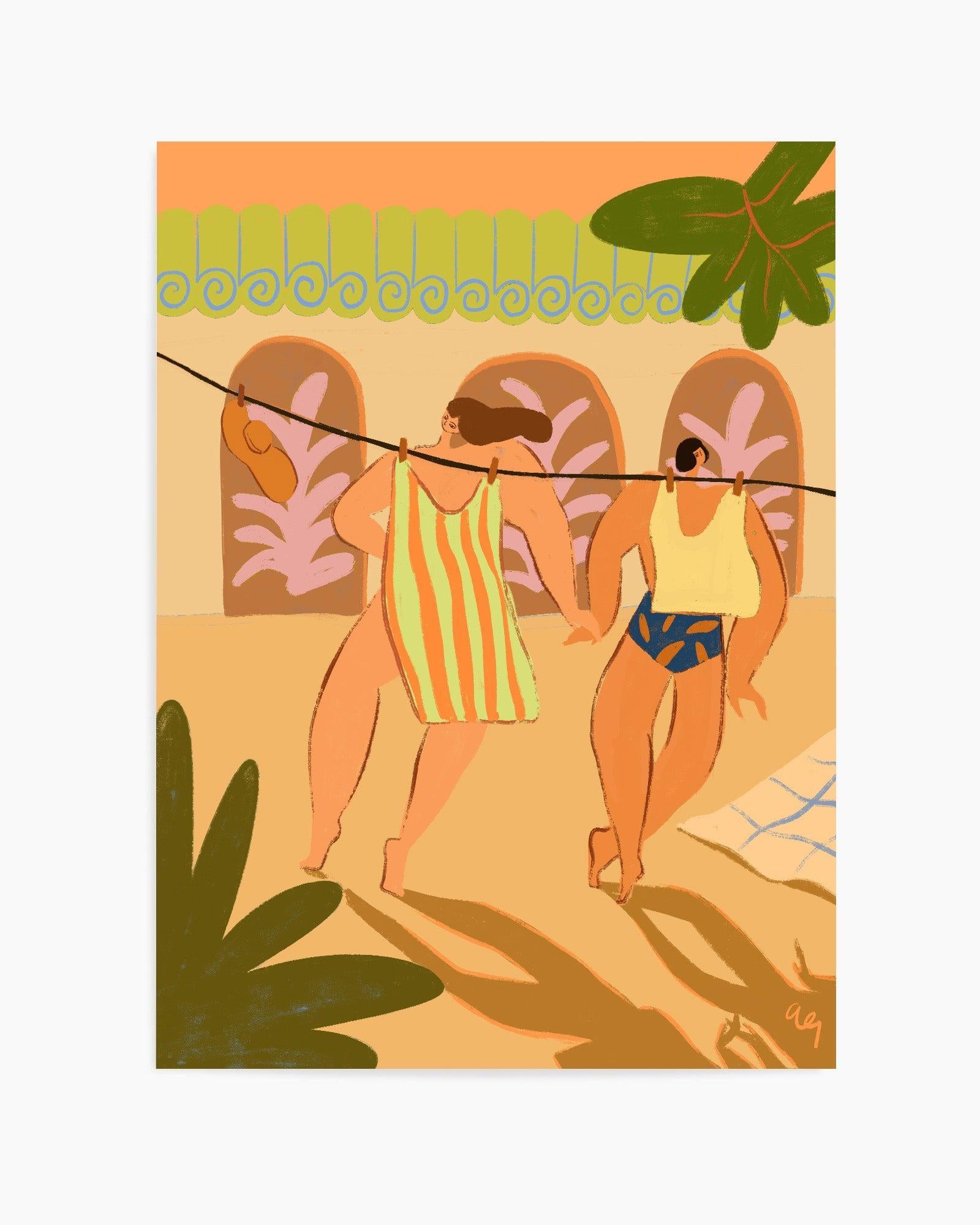 Laundry Day by Arty Guava | Art Print from Olive et Oriel where you can shop wallpaper and artworks online