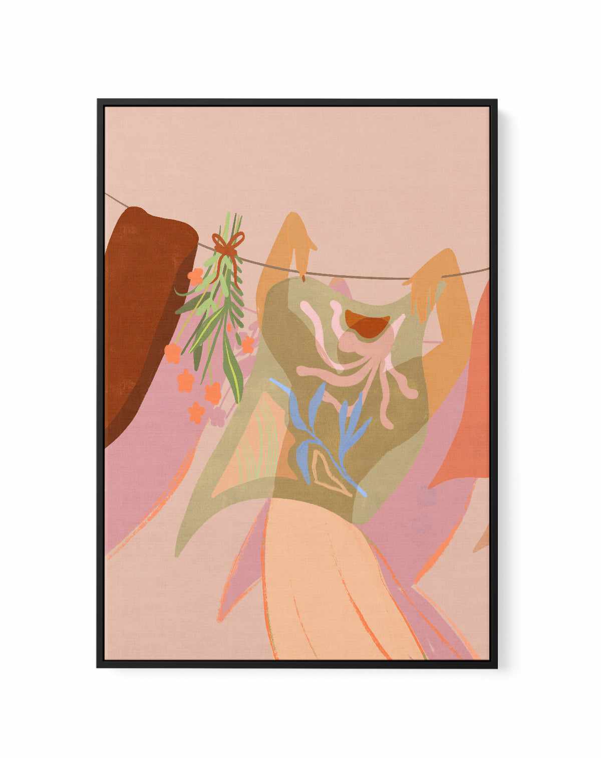 LaundryDay by Arty Guava | Framed Canvas Art Print from Olive et Oriel where you can shop wallpaper and artworks online