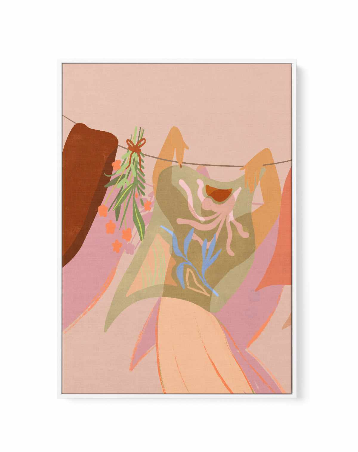 LaundryDay by Arty Guava | Framed Canvas Art Print from Olive et Oriel where you can shop wallpaper and artworks online