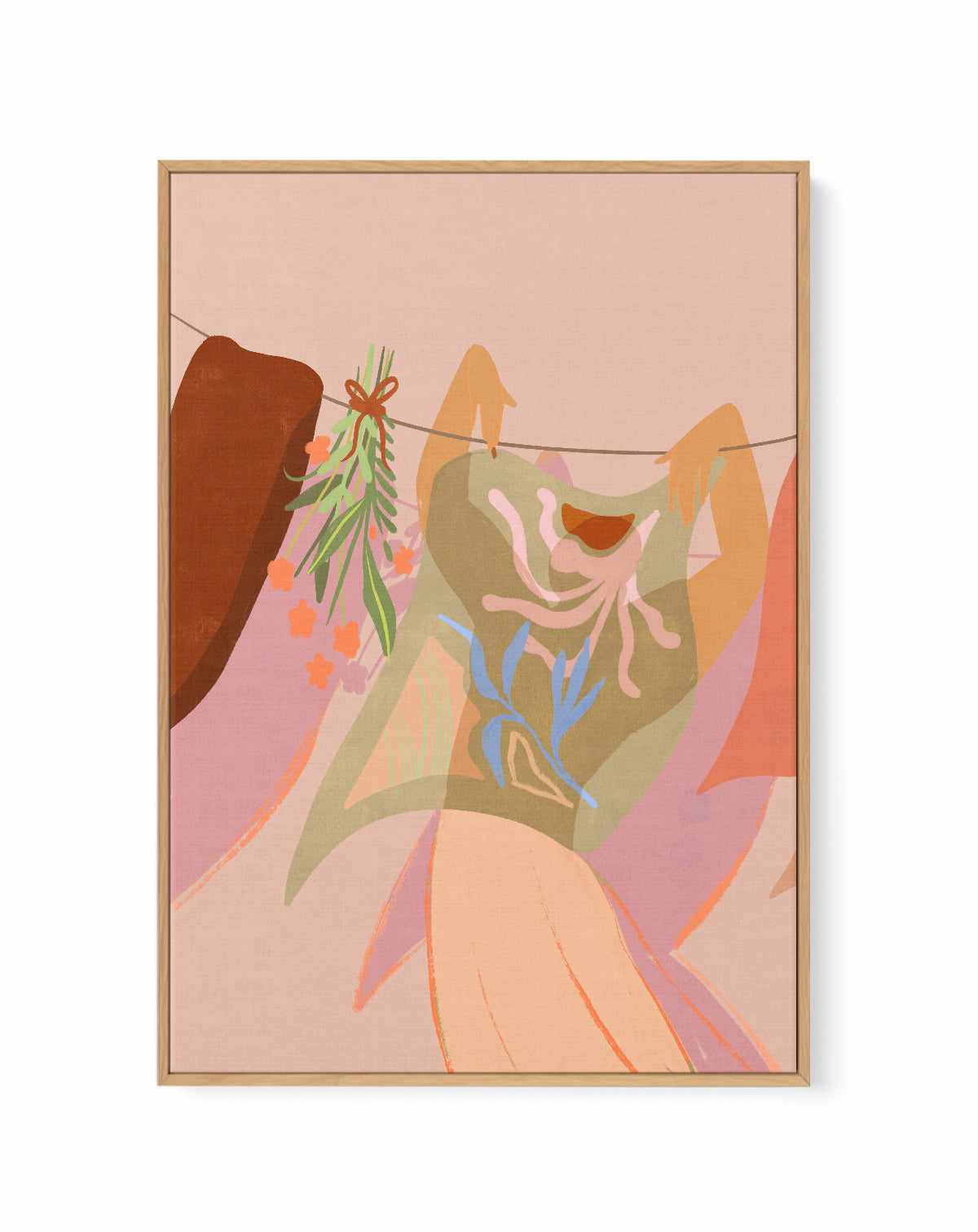 LaundryDay by Arty Guava | Framed Canvas Art Print from Olive et Oriel where you can shop wallpaper and artworks online