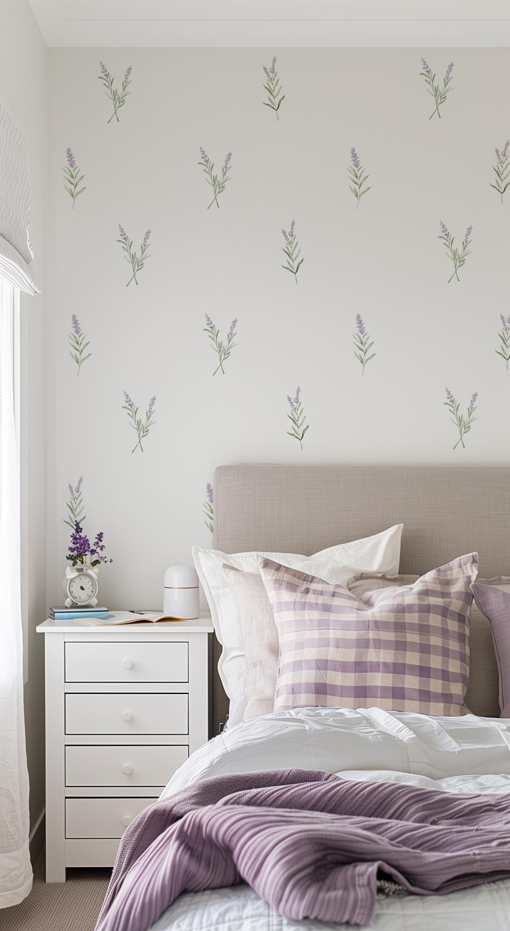 Lavender Flowers Wall Decal Set