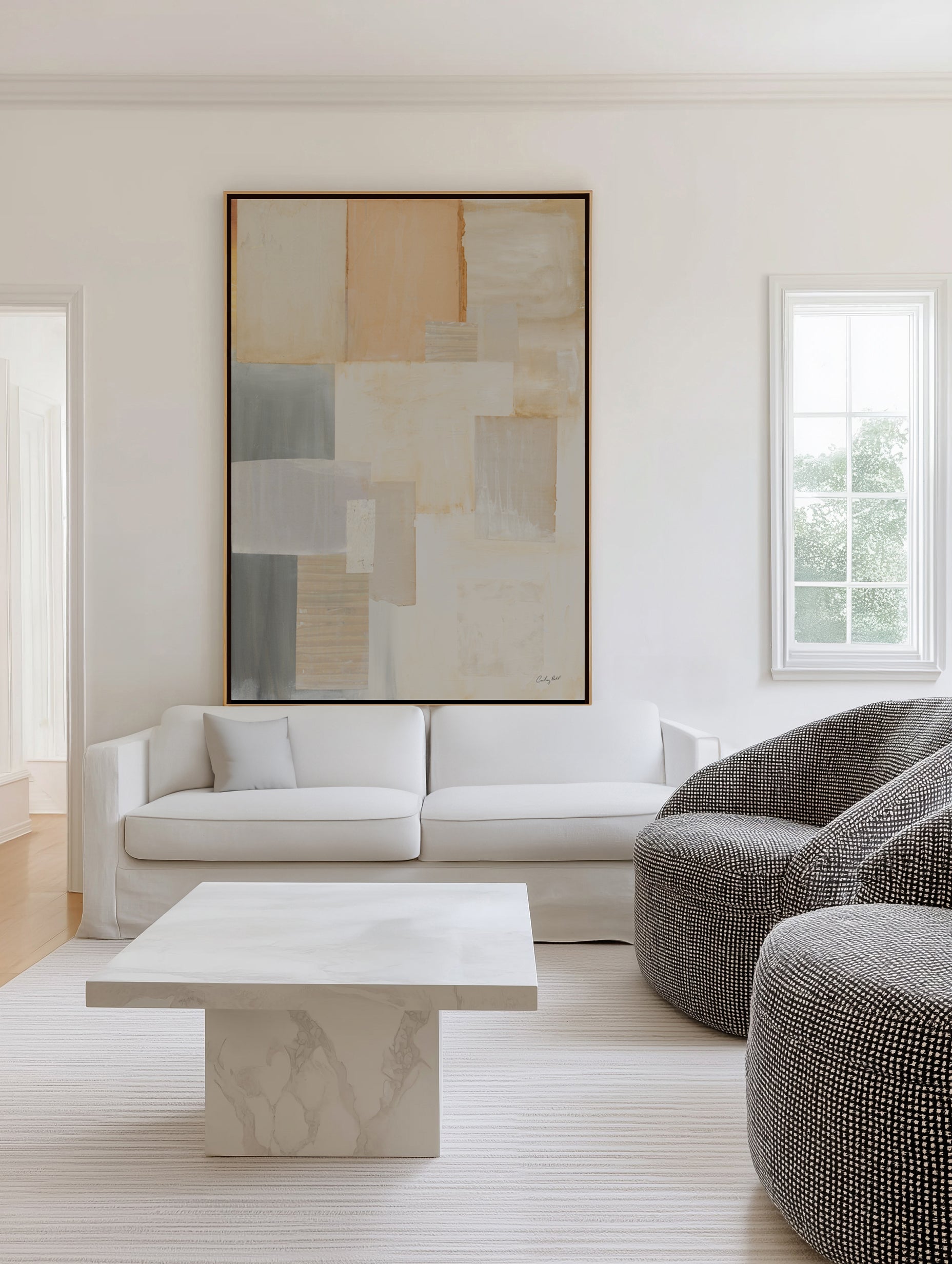 Layered by Courtney Prahl | Framed Canvas Art Print