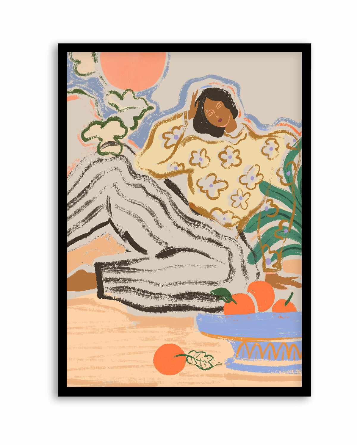 Lazy Day by Arty Guava | Art Print from Olive et Oriel where you can shop wallpaper and artworks online