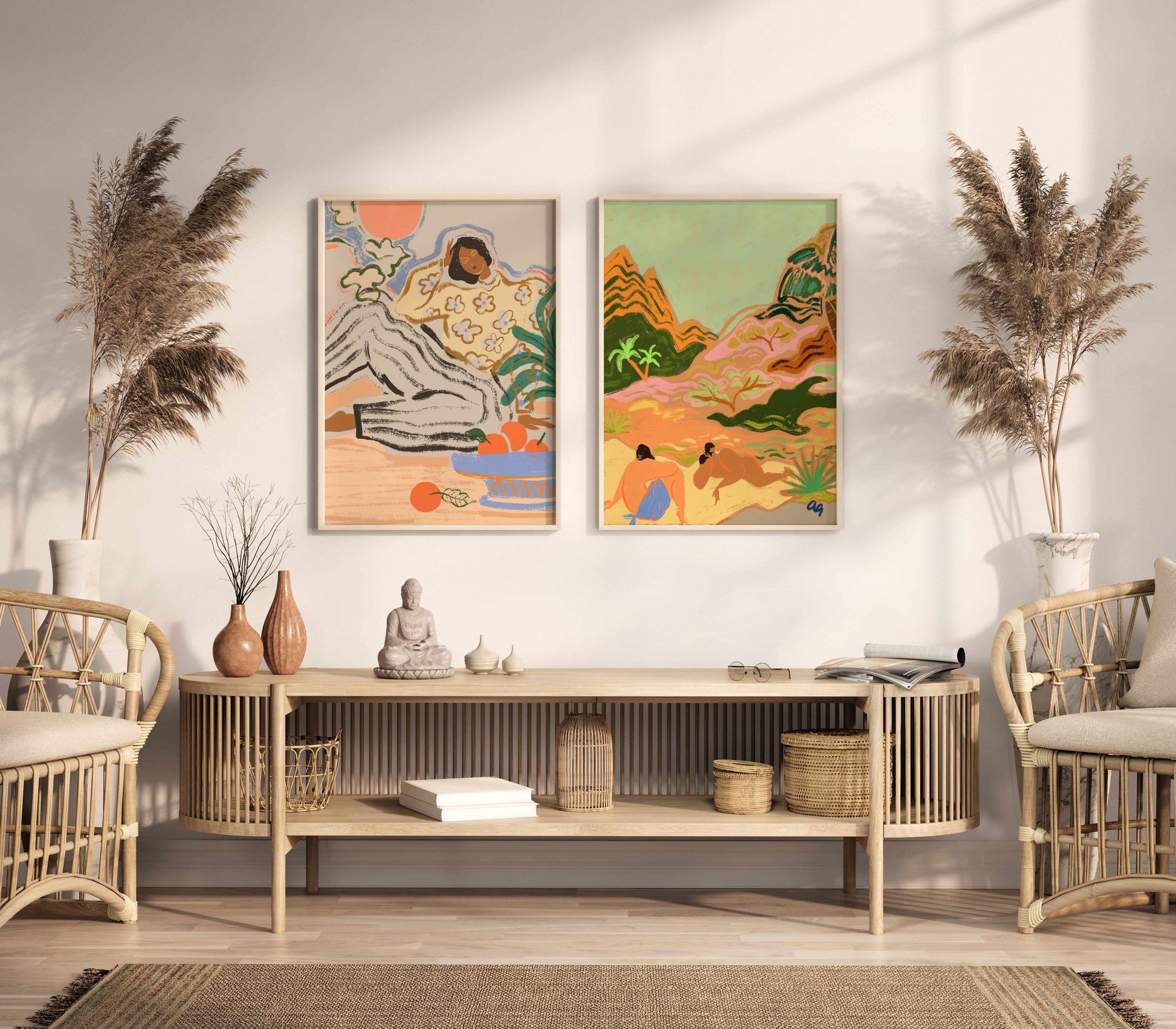 Lazy Day by Arty Guava | Art Print from Olive et Oriel where you can shop wallpaper and artworks online