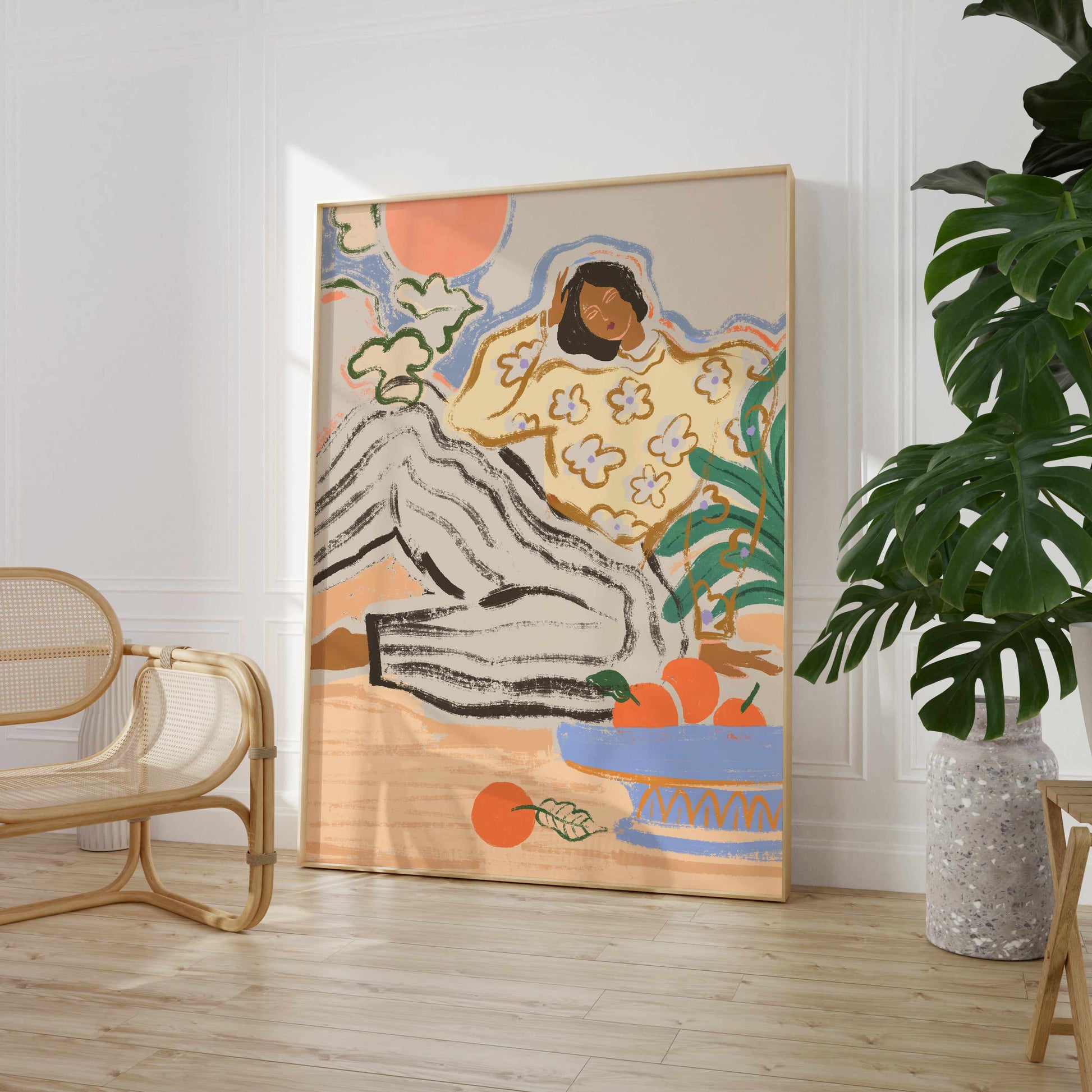 Lazy Day by Arty Guava | Art Print from Olive et Oriel where you can shop wallpaper and artworks online