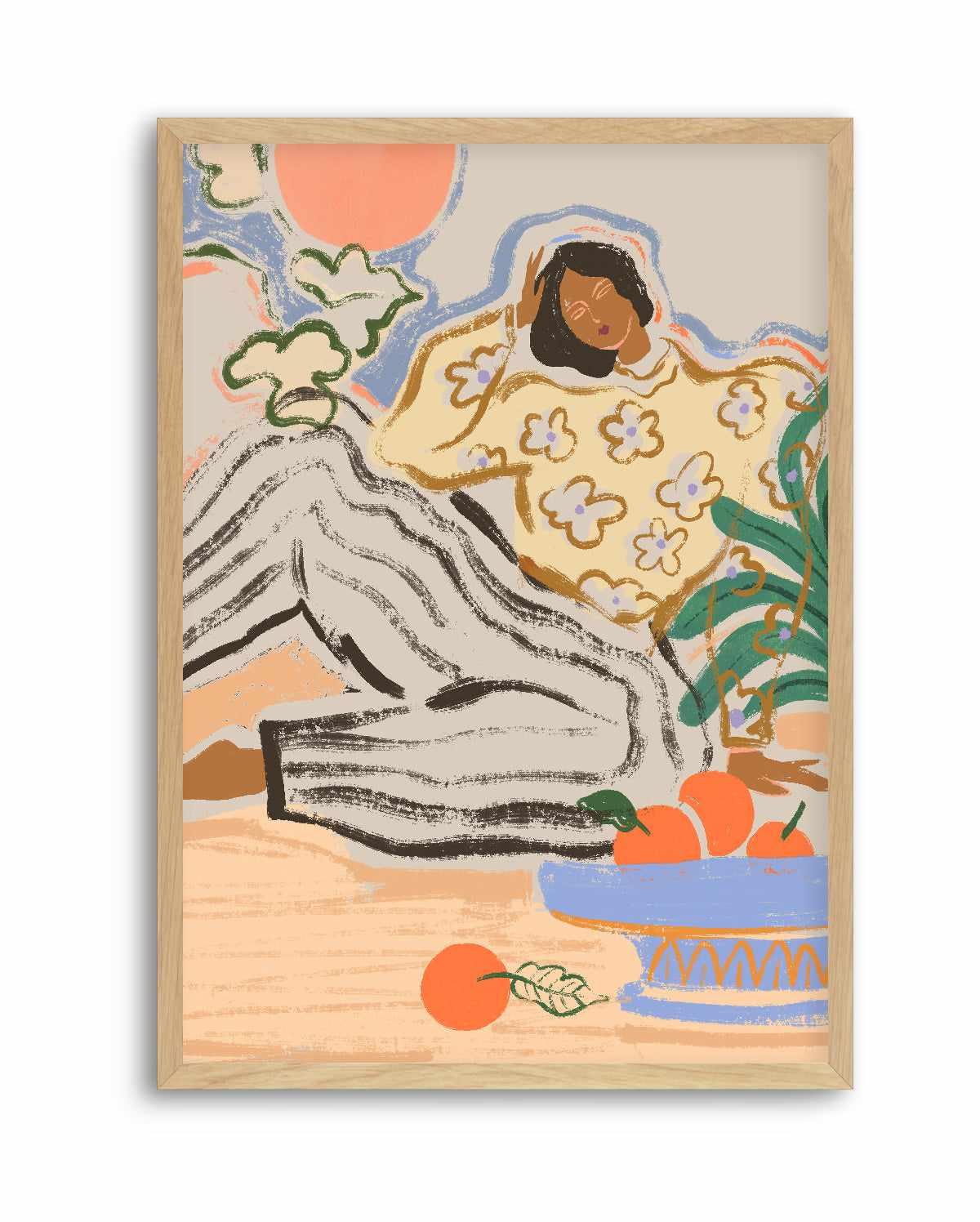 Lazy Day by Arty Guava | Art Print from Olive et Oriel where you can shop wallpaper and artworks online