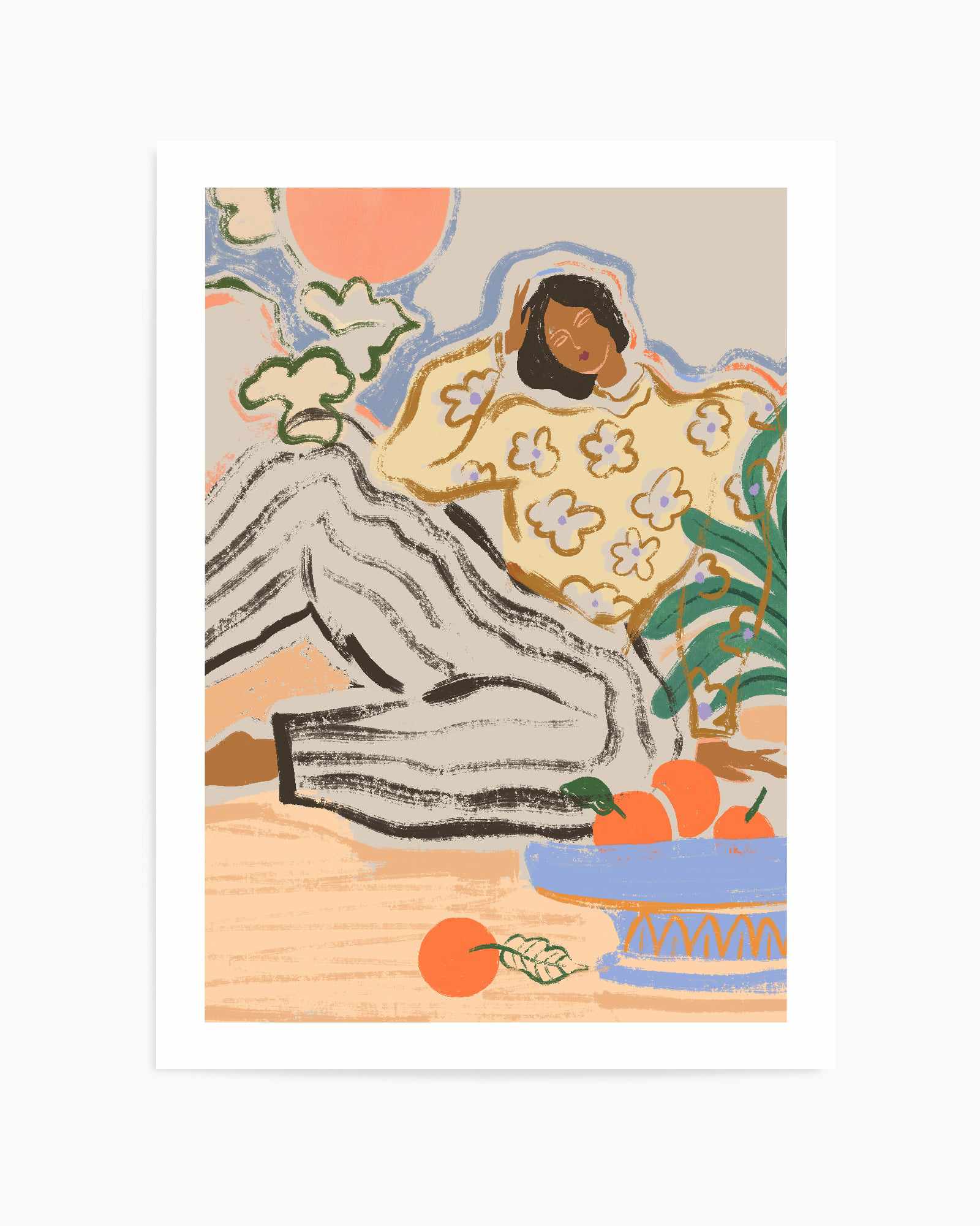 Lazy Day by Arty Guava | Art Print from Olive et Oriel where you can shop wallpaper and artworks online
