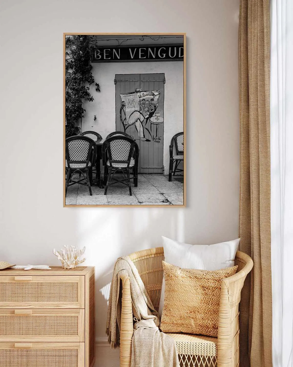 Le Cafe Provence by Jovani Demetrie | Framed Canvas Art Print from Olive et Oriel where you can shop wallpaper and artworks online