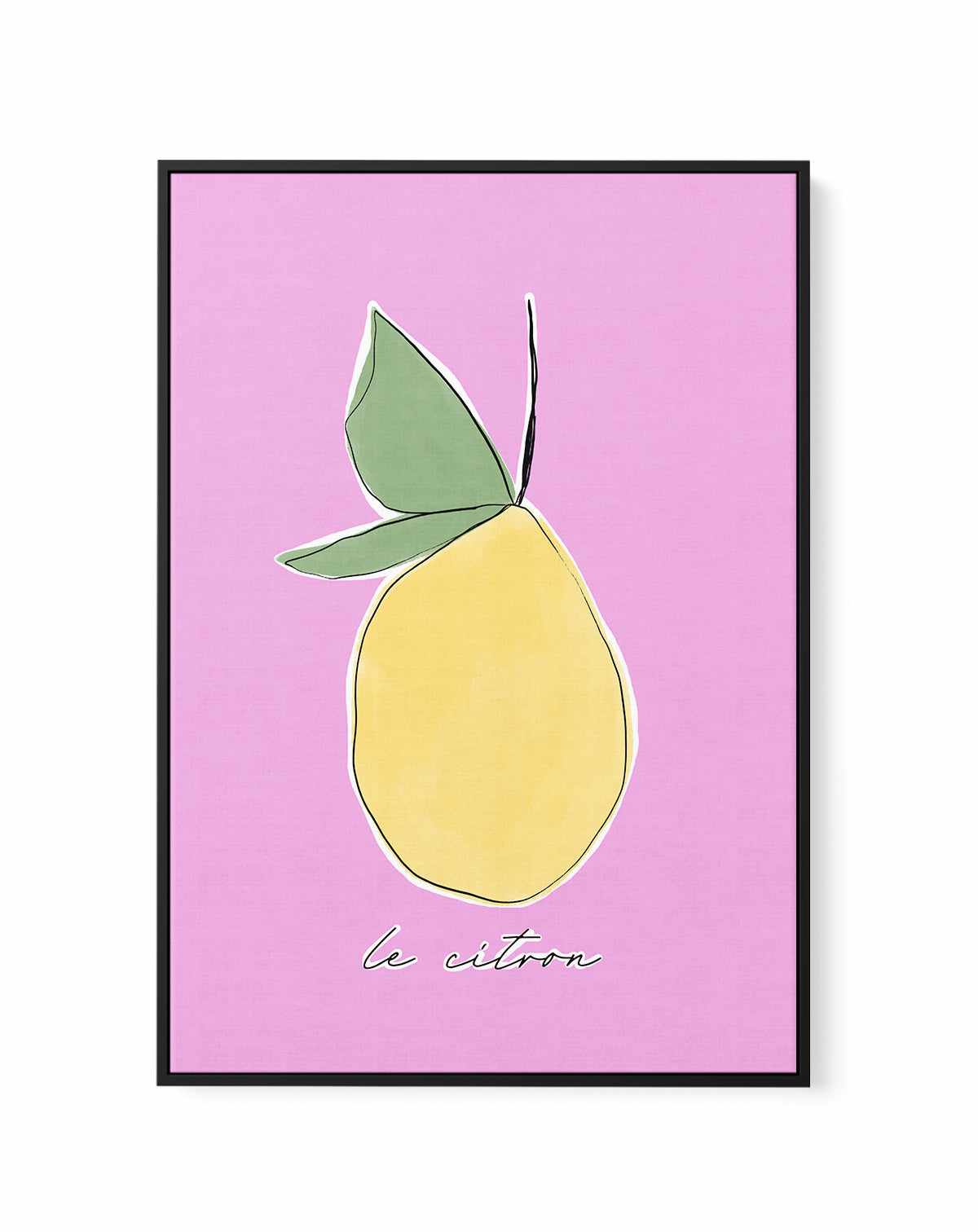 Le Citron By Uplusmestudio | Framed Canvas Art Print