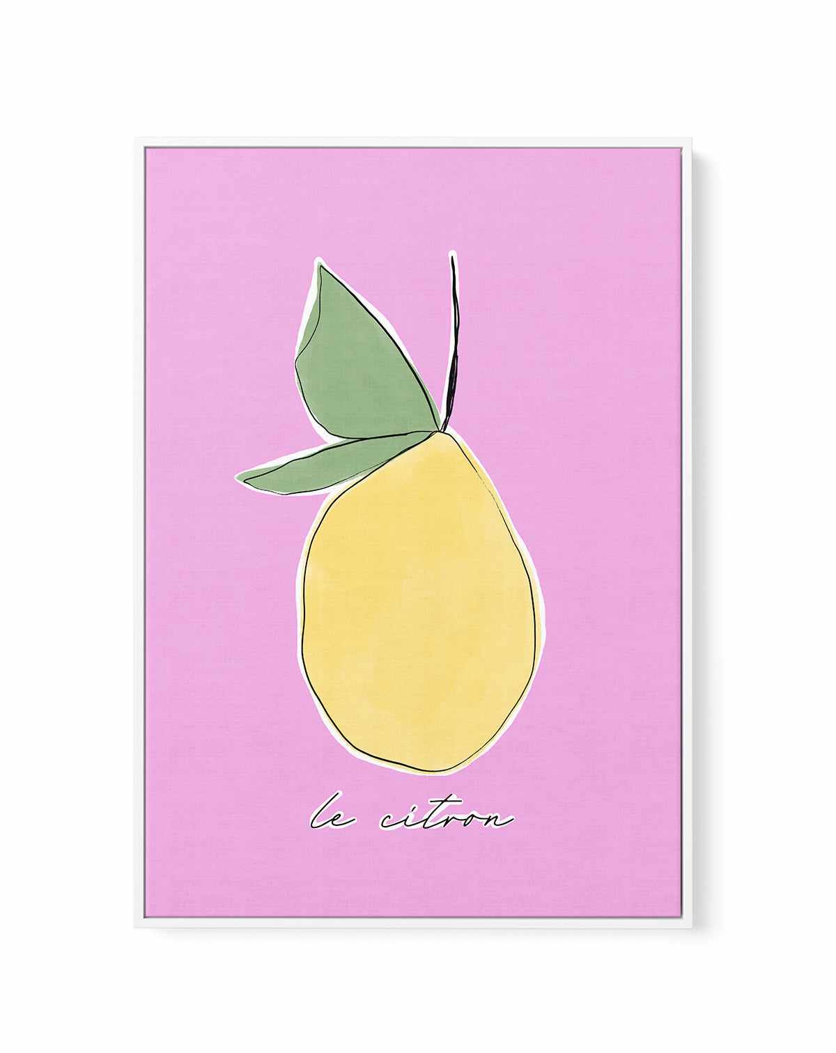 Le Citron By Uplusmestudio | Framed Canvas Art Print