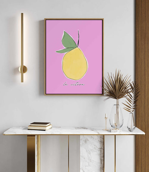 Le Citron By Uplusmestudio | Framed Canvas Art Print
