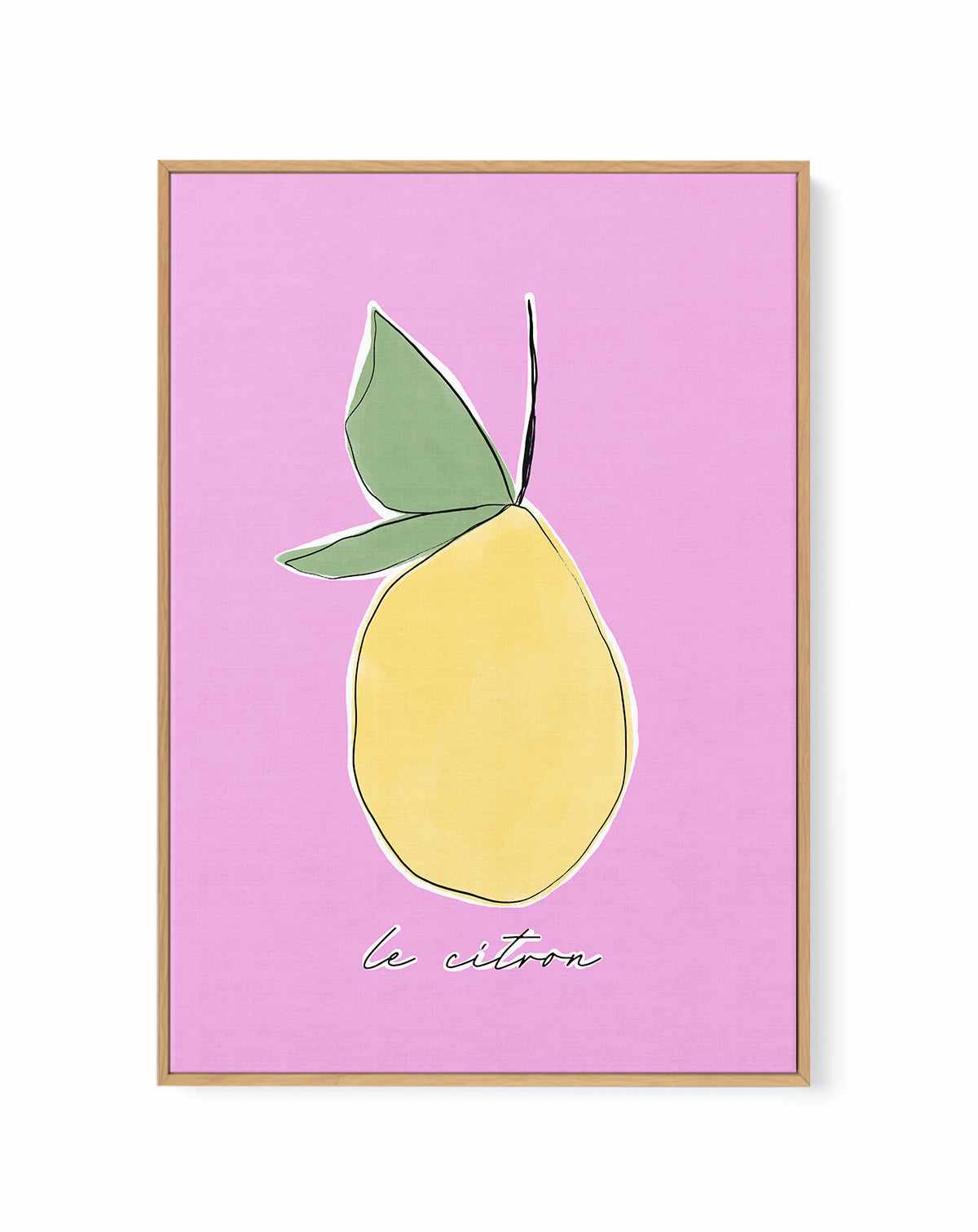 Le Citron By Uplusmestudio | Framed Canvas Art Print