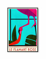 Le Flamant Rosel By Bo Anderson | Framed Canvas Art Print