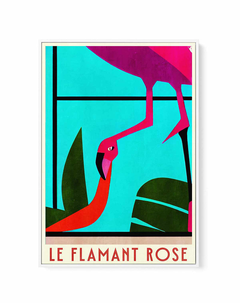 Le Flamant Rosel By Bo Anderson | Framed Canvas Art Print