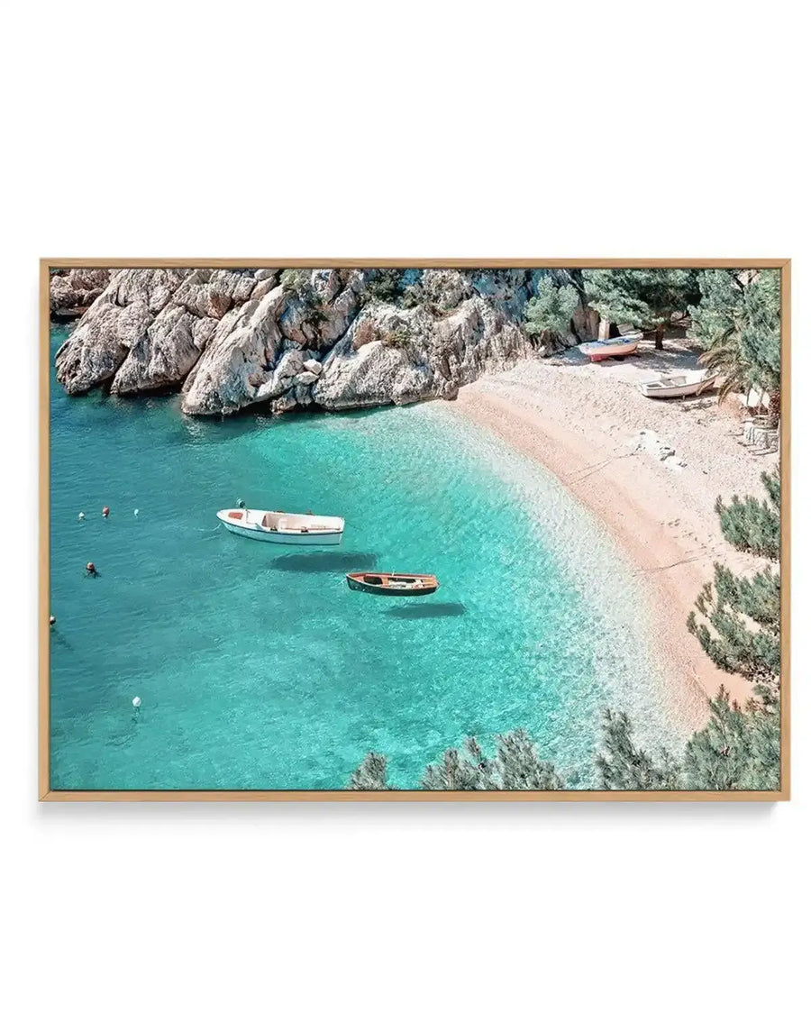 Le Petit Port | Framed Canvas-CANVAS-You can shop wall art online with Olive et Oriel for everything from abstract art to fun kids wall art. Our beautiful modern art prints and canvas art are available from large canvas prints to wall art paintings and our proudly Australian artwork collection offers only the highest quality framed large wall art and canvas art Australia - You can buy fashion photography prints or Hampton print posters and paintings on canvas from Olive et Oriel and have them de