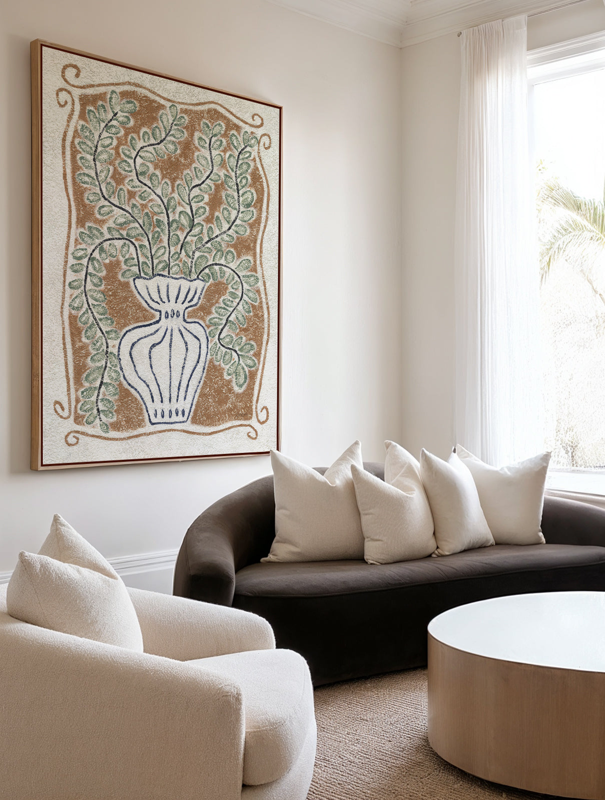 Le Vase by Julie Celina | Framed Canvas Art Print from Olive et Oriel where you can shop wallpaper and artworks online