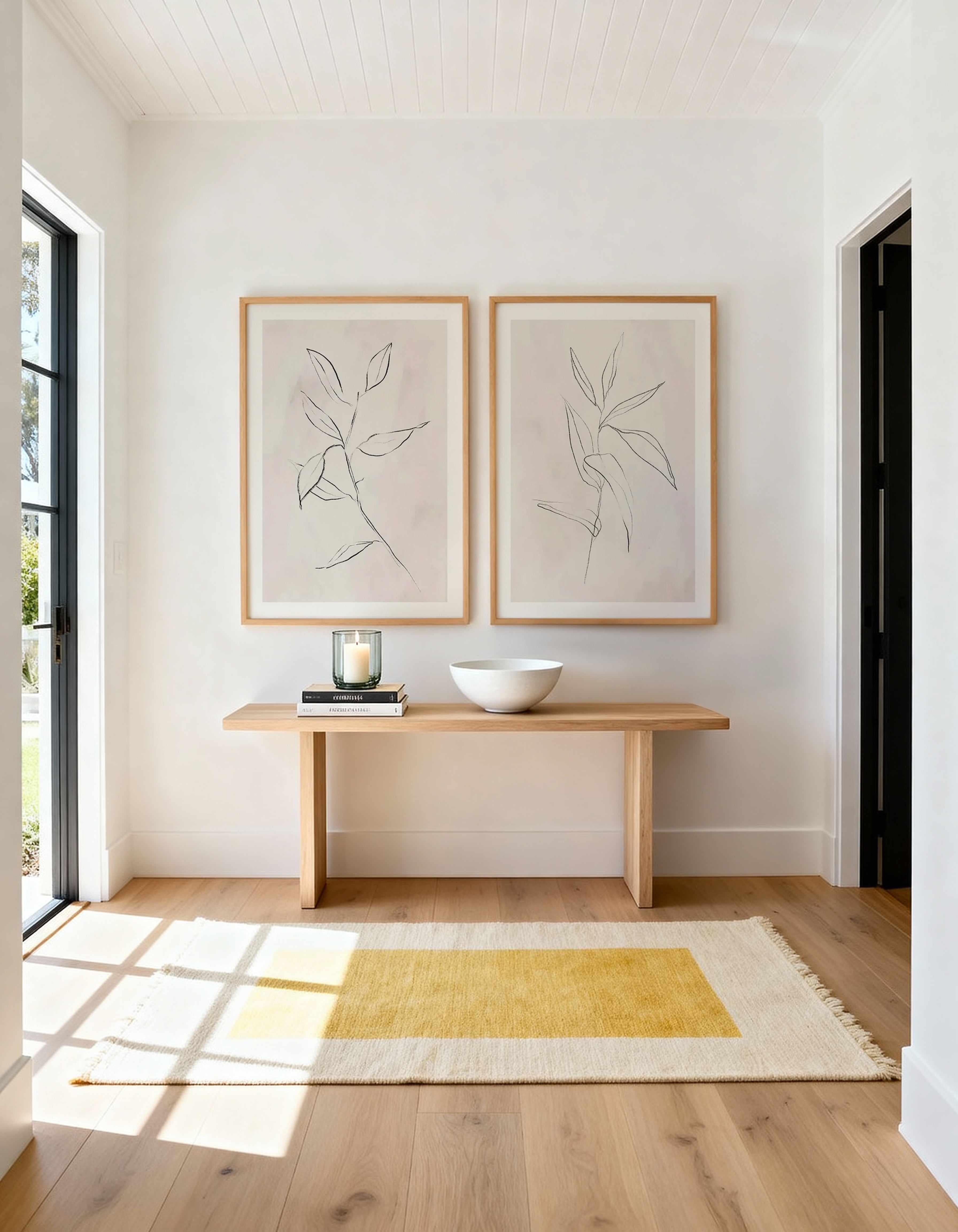 Le Jardin in Charcoal I & III Art Print Set of 2 | Matching Wall Art from Olive et Oriel where you can shop wallpaper and artworks online