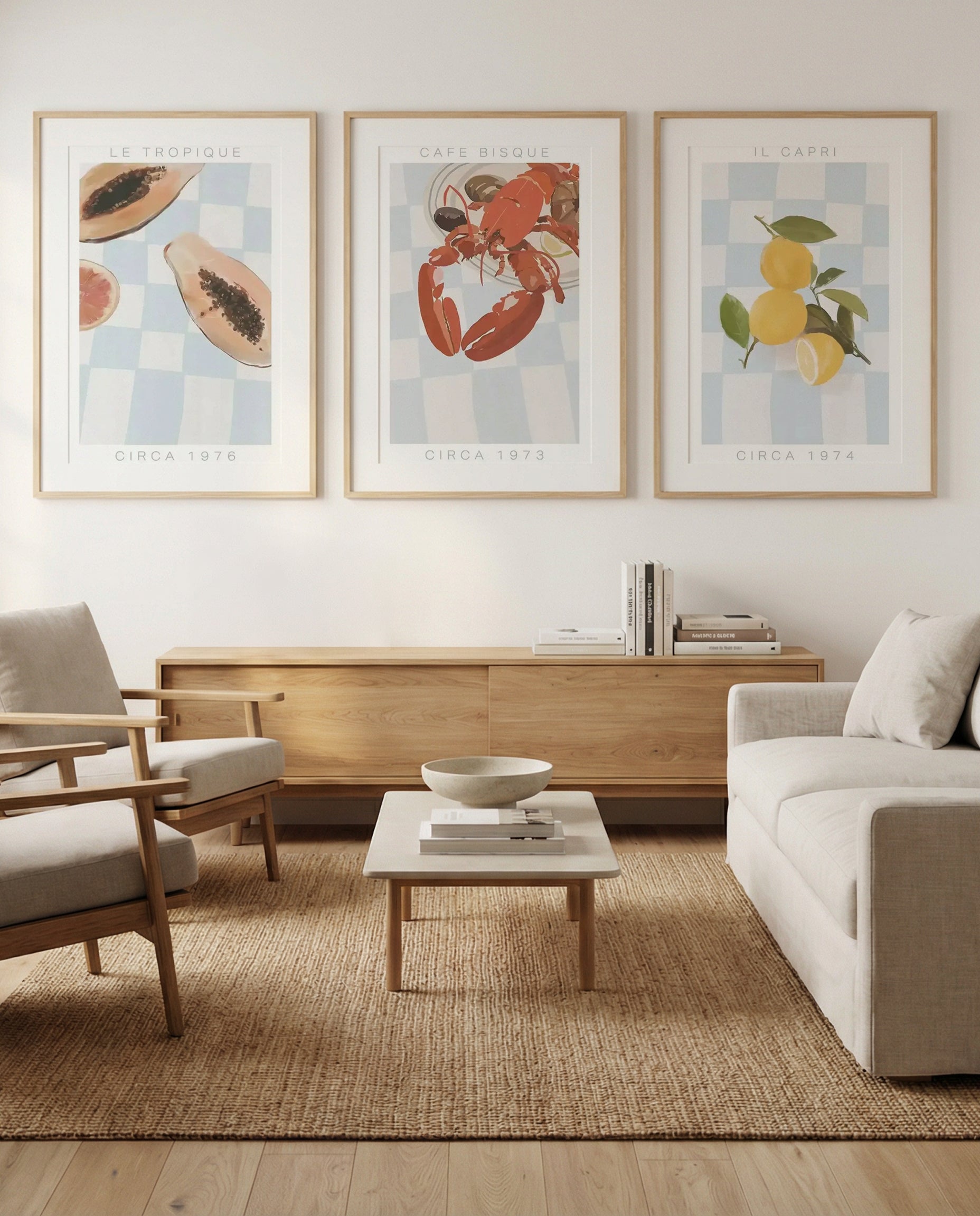 Le Tropique, Cafe Bisque & Il Capri | 3 Piece Wall Art Set
