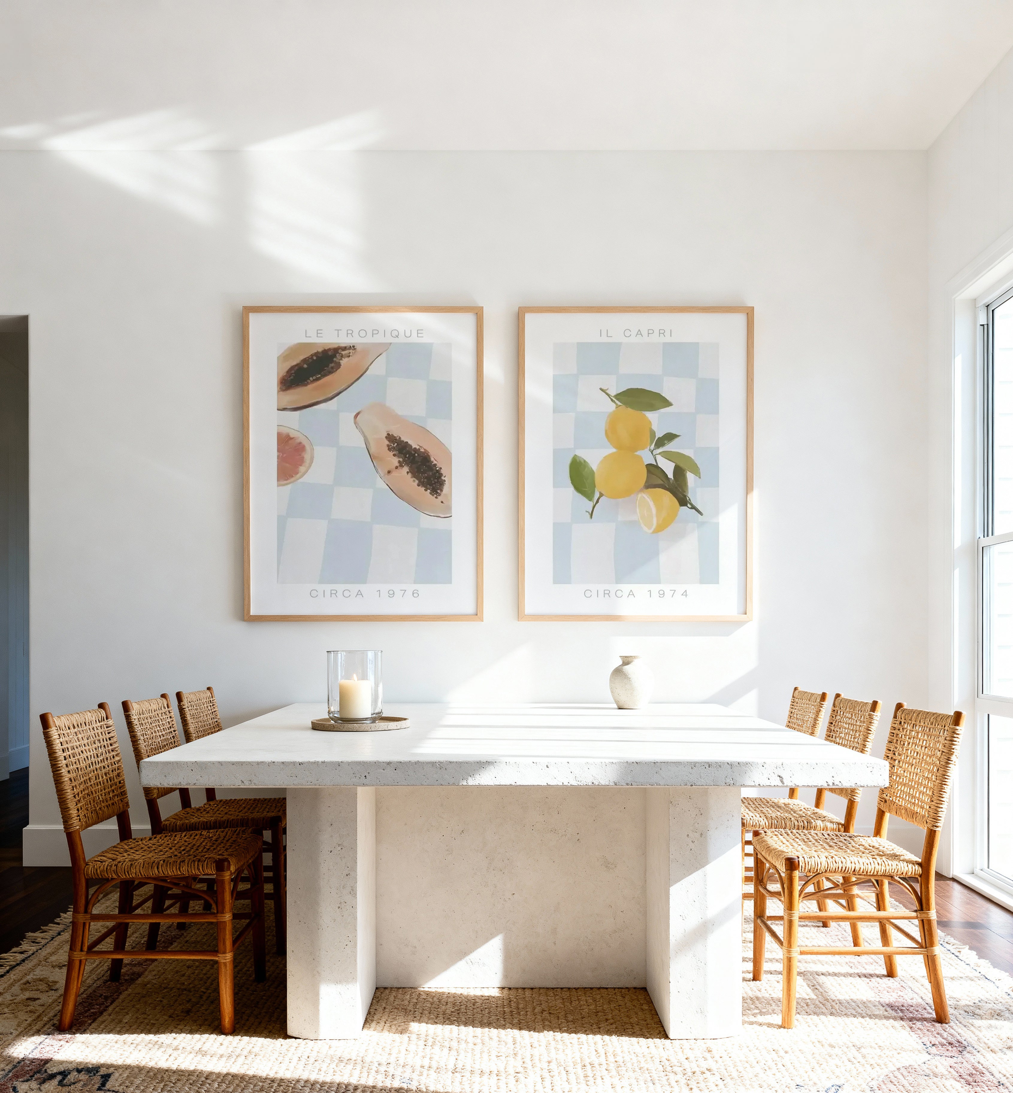 Le Tropique & II Capri Art Print Set of 2 | Matching Wall Art