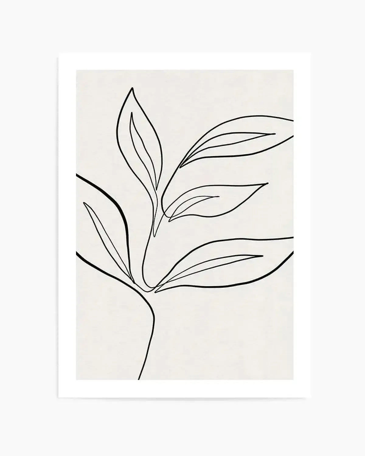 Leaf Line Art I Art Print from Olive et Oriel where you can shop wallpaper and artworks online