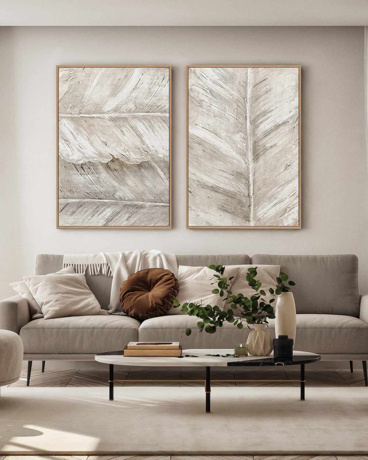 Leaf Overlay II | Framed Canvas Art Print