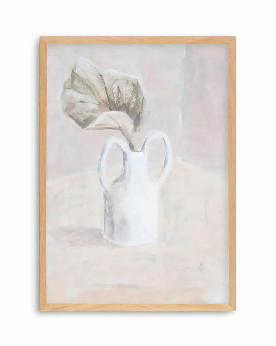 Leaf in White Vase Art Print from Olive et Oriel where you can shop wallpaper and artworks online