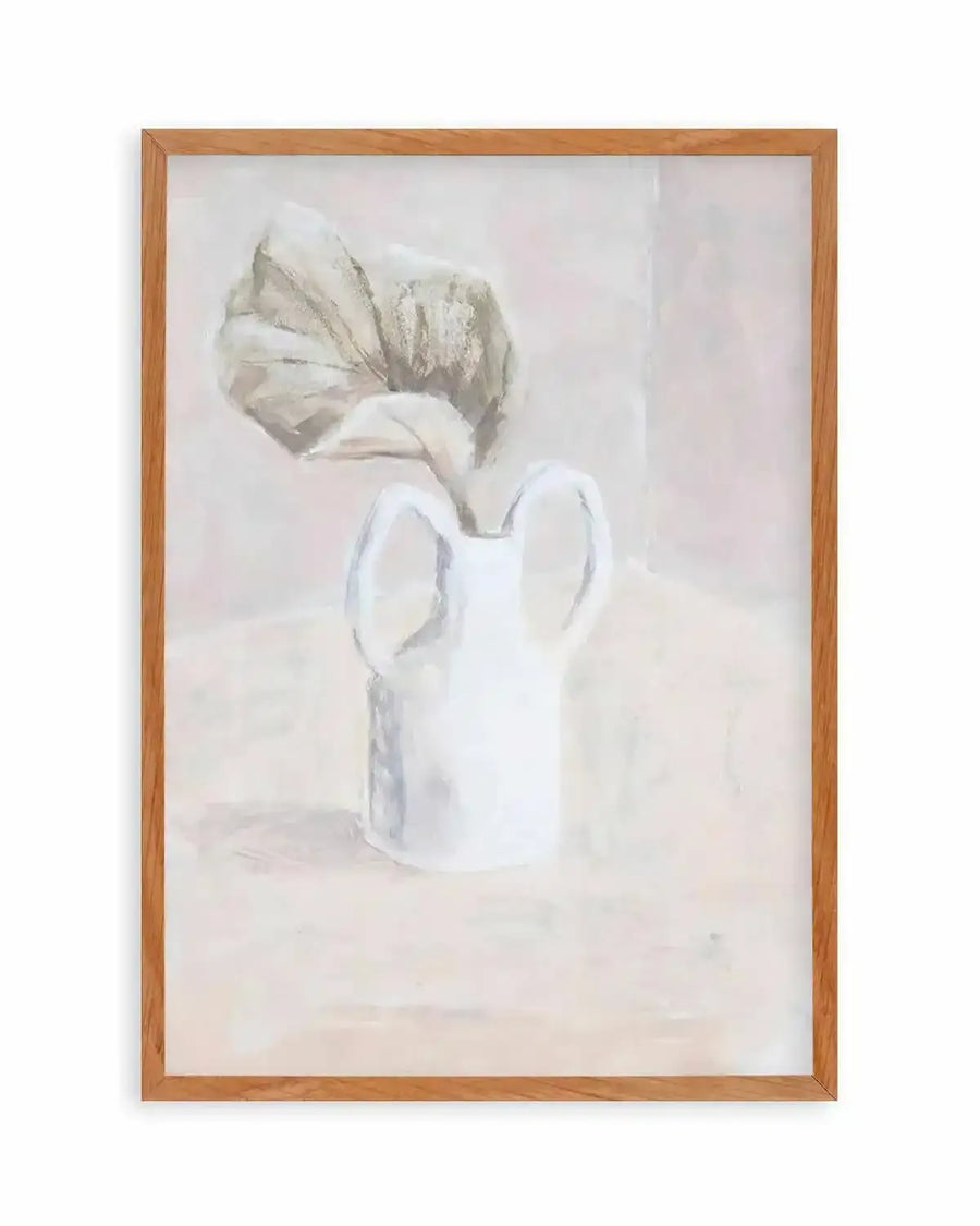 Leaf in White Vase Art Print from Olive et Oriel where you can shop wallpaper and artworks online