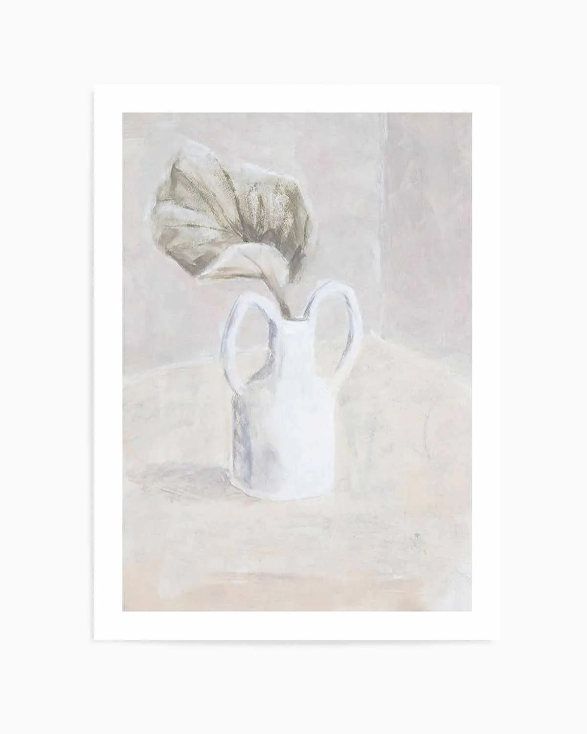 Leaf in White Vase Art Print from Olive et Oriel where you can shop wallpaper and artworks online