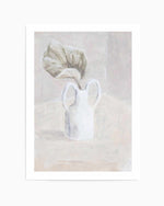 Leaf in White Vase Art Print