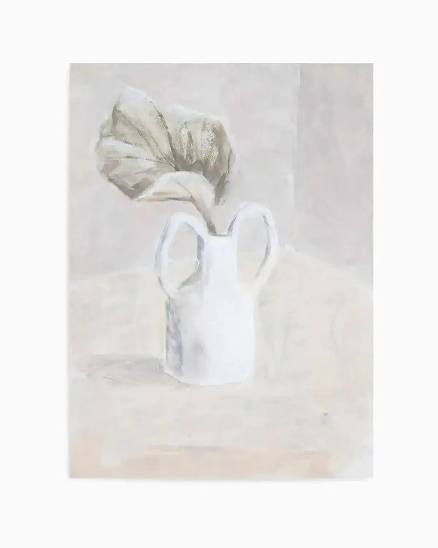 Leaf in White Vase Art Print from Olive et Oriel where you can shop wallpaper and artworks online