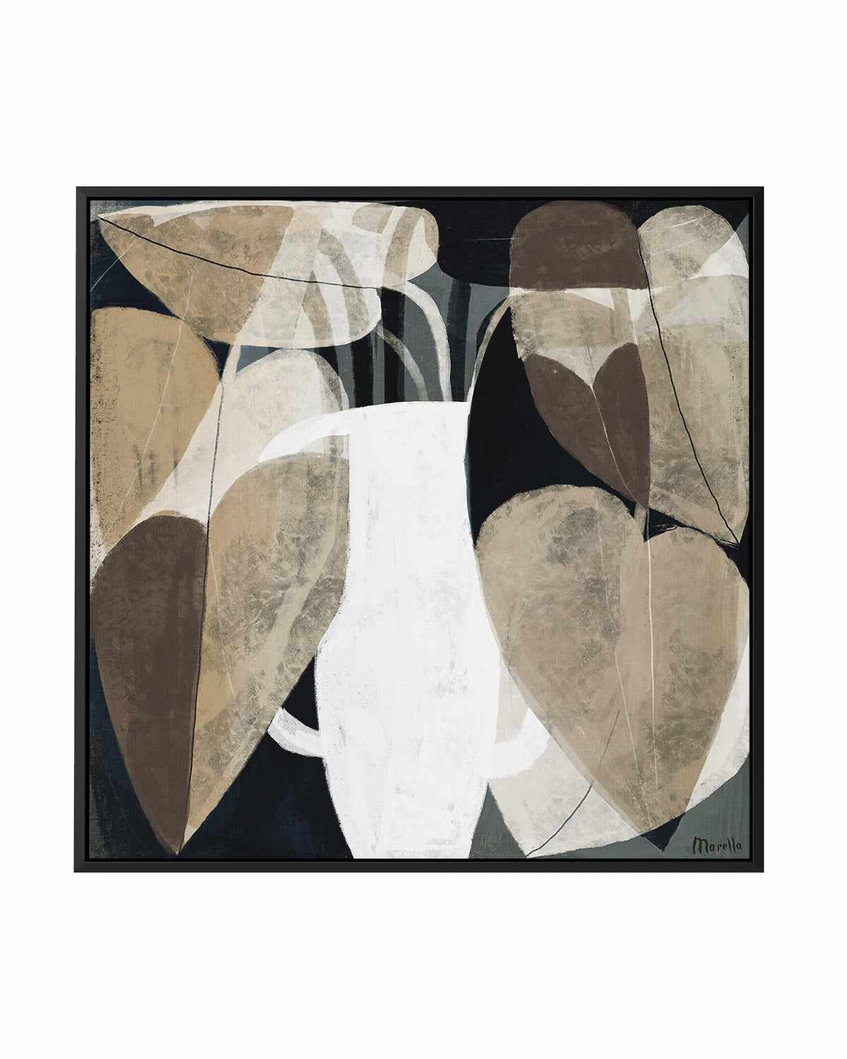 Leafy by Marco Marella | Framed Canvas Art Print