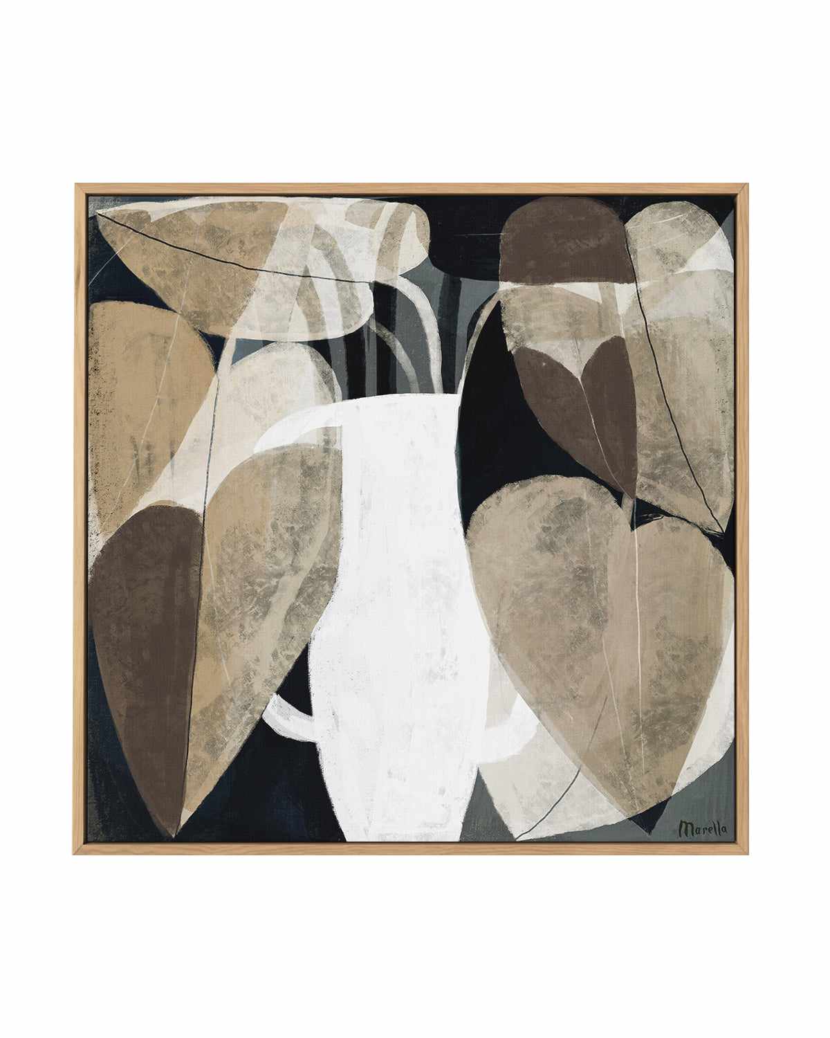 Leafy by Marco Marella | Framed Canvas Art Print