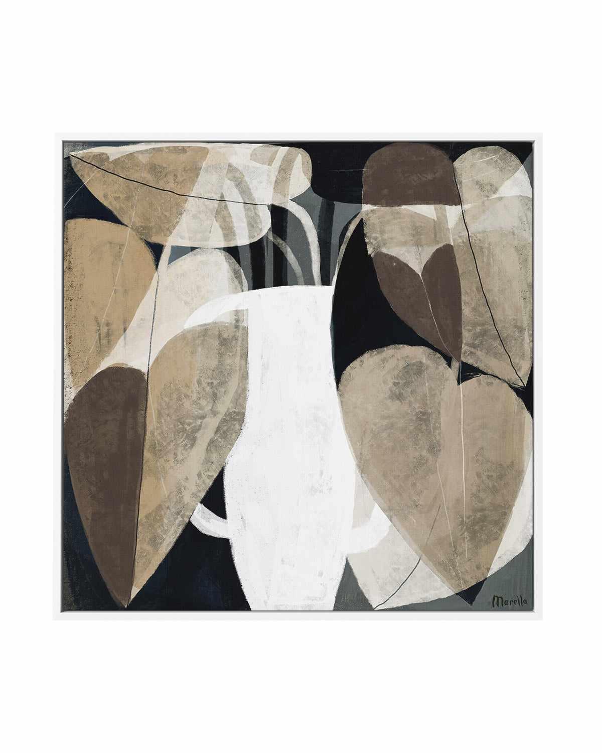 Leafy by Marco Marella | Framed Canvas Art Print