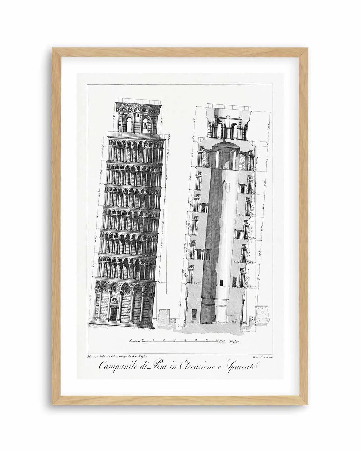 Leaning Tower of Pisa Vintage Poster Art Print from Olive et Oriel where you can shop wallpaper and artworks online