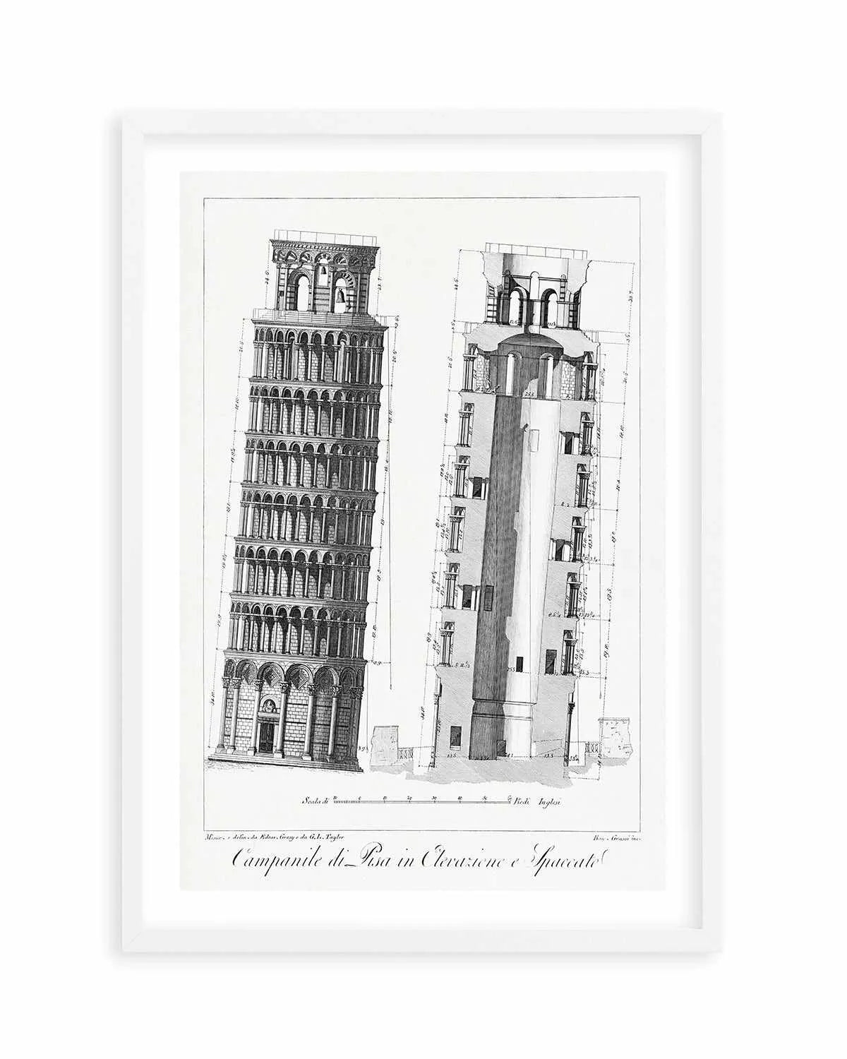 Leaning Tower of Pisa Vintage Poster Art Print from Olive et Oriel where you can shop wallpaper and artworks online